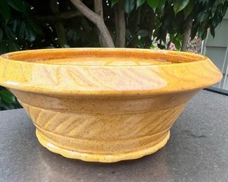 Haeger Speckled Yellow Planter