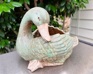 Green Duck Planter