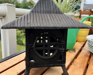 Cast Iron Japanese Pagoda Hanging Lantern