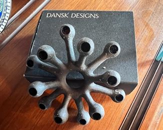1960's Dansk Cast Iron Candle Holder