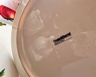 2 Crate & Barrel Vegetable Design Platters