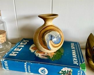 Blue & Brown Small Pottery Vase