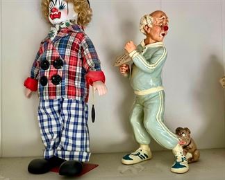 Lenny the Clown Porcelain Doll, 1982 Judi's Pastime Collectibles - Clown in Jogging Suit Figurine