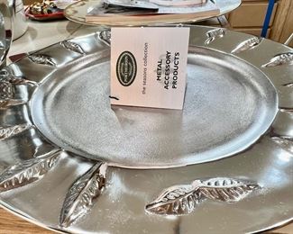 Portmeirion Seasons Leaves Metal Plate/Charger