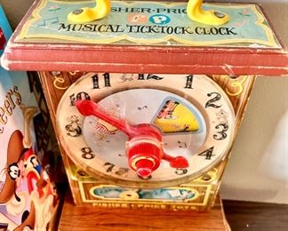 1964 Fisher Price Musical Tick-Tock Teaching Clock