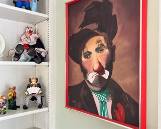 Sad Clown Painting by Hal Yaphe