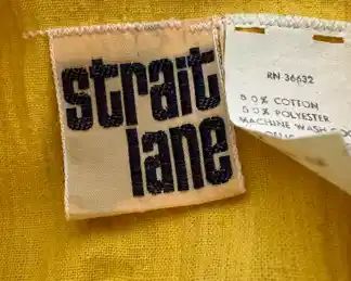 Strait Lane Yellow Sleevless Button Up Blouse