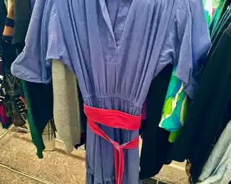 Size 6 Anjac Fashions Sleeved Blue Dress