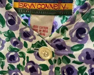 Bryn Connelly Purple Floral Button Up Dress