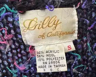 Size Small Lily of California Black/Multicolored Sweater