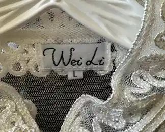 Size Large Weidi White Lace Button Up Cardigan