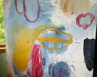 Abstract Oil Painting on Canvas