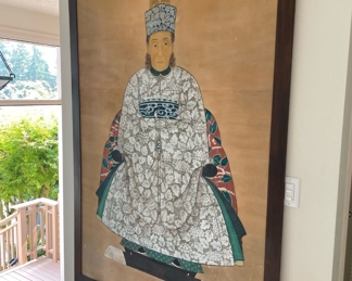 Chinese Ancestor Painting on Parchment