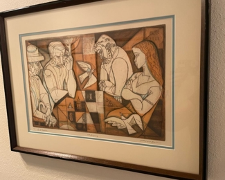 "End Game" Lithograph by Irving Amen