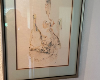 1970's Muslin Thayer Watercolor Painting