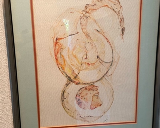 1970's Muslin Thayer Watercolor Painting
