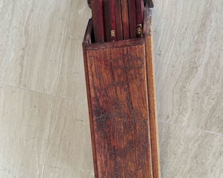 Engraved Chop Stick Box