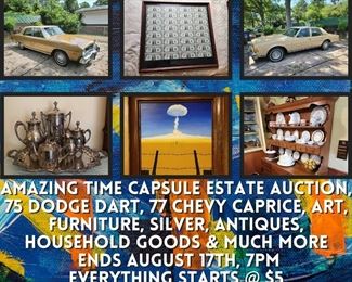 AMAZING Time Capsule Mid Century Estate Auction:... starts on 8/7/2023