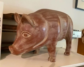 Ceramic Pig Sculpture