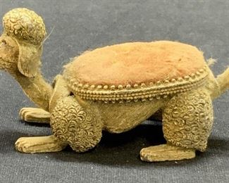 Vintage FLORENZA Metal Poodle Pin Cushion
