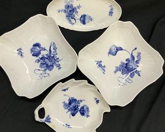 4 Royal Copenhagen Porcelain Serverware, Denmark
