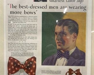 Vintage Framed Spur Tie Advertisement
