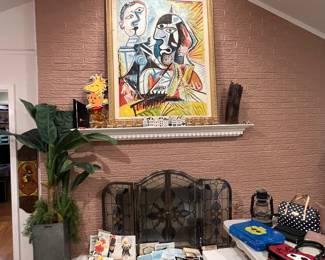 Fantastic large signed vintage oil painting