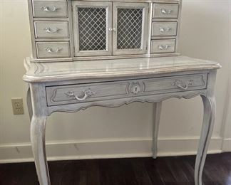 French Provincial Style Small Desk/secretary/dressing Table, 20th Century