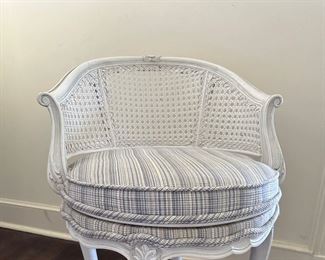 Louis XVI Style Cane-back Swivel Chair, 20th Century