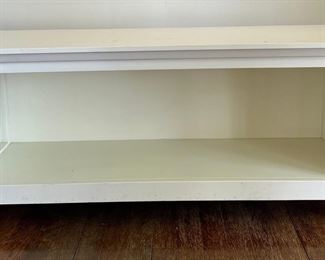 Pottery Barn White Storage Bench