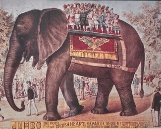 Framed Circus Poster Of Jumbo The Elephant