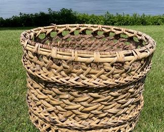 Oversized Round Woven Basket
