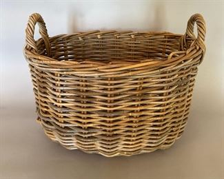 Woven Basket With Two Handles
