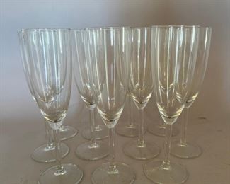 Set Of 11 Glass Champagne Flutes

