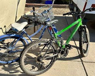 Assault 24 Green Bike      Huffy Perfect Frame Bike 