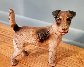 Antique Fox Terrier Cast Iron Door Stop