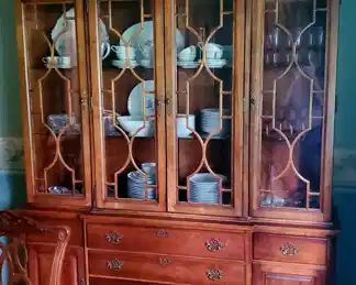 American Craftsman Collection by Stanley Furniture Breakfront China Cabinet - Back Lit
