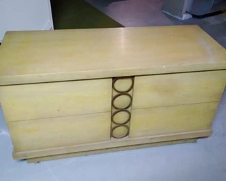 Mid-Century Blonde Lane Cedar Chest w/ Key