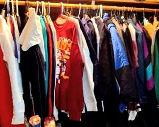 Christmas bedroom upstairs all vintage Disney shirts and coats/jackets