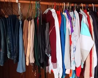 1st bedroom upstairs vintage jeans, shirts, sweaters