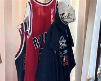 Sports clothing in living room