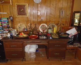 Desk, Coke trays, VCR Tapes