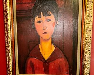 "Portrait of a Young Woman"  Amedeo Modigliani Created by Atelier Brushstrokes