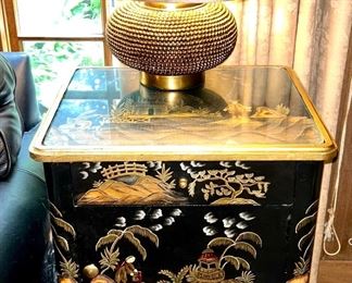 Painted Chinoiserie End Table we have a Pair!! 
