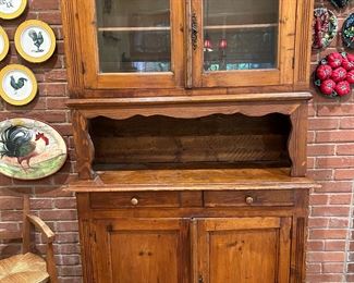 Antique Pine Stepback  Cupboard