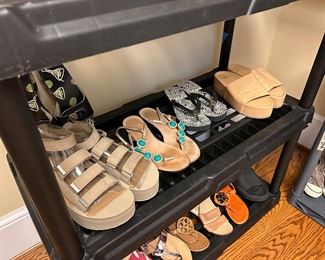 Most Shoes range in size 7.5 - 8