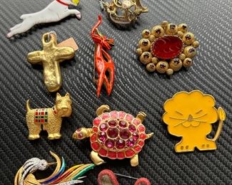 Costume Pins and Pendants...Much more to come!