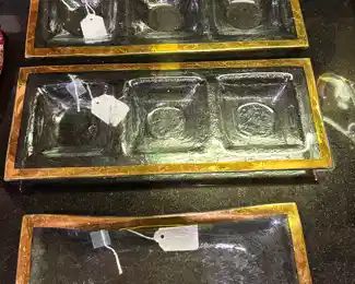 Signed "Annie Glass"  with 24ct  gold  rim