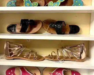 Most Shoes range in size 7.5 - 8