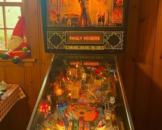 Addams Family Pin Ball Machine - working order - Shown with Light On